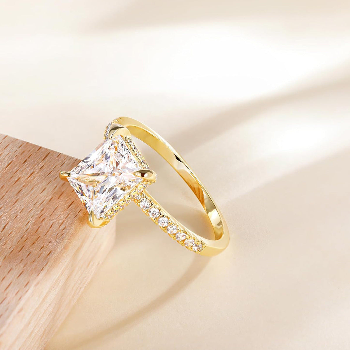 Rectangular White Ring