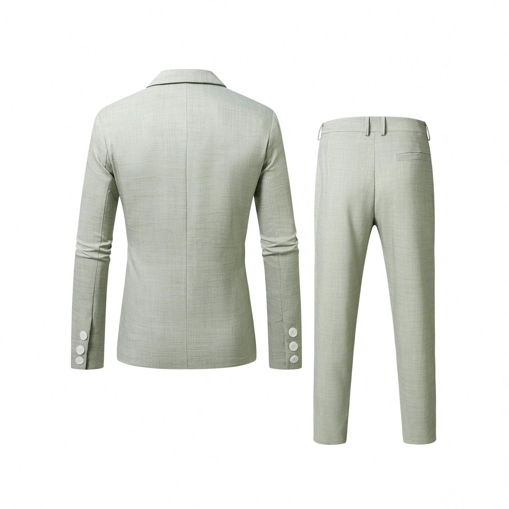 Mens Solid-Colored Business Suit Set