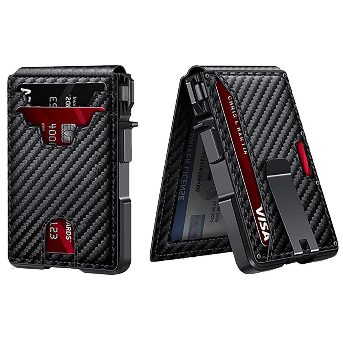 Fashionable Bi-fold RFID Wallet With Quick-pop Card Extraction Feature